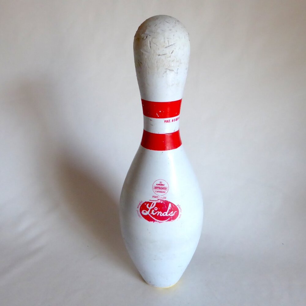 VINTAGE 15” LINDS USBC APPROVED REGULATION BOWLING ALLEY USED BOWLING PIN